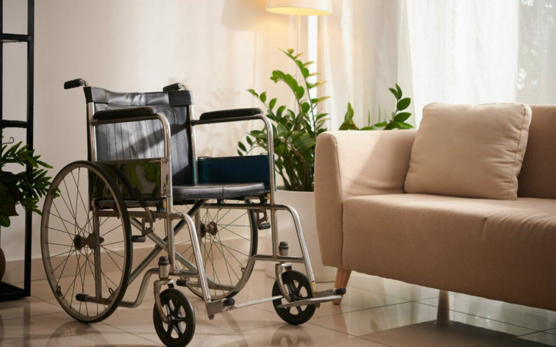 wózek inwalidzki w domu